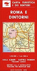 Roma e dintorni - carta turistica e dei sentieri scala 1:25.000