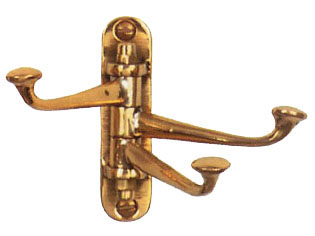 Appendino girevole in ottone a tre bracci