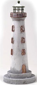 Faro portacandela in latta bianco