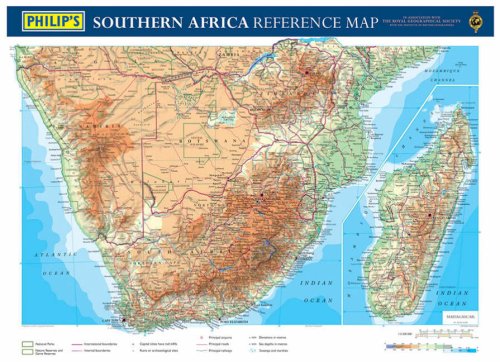 Southern Africa - carta geografica scala 1:3.330.000