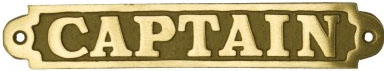 Targa in ottone Captain