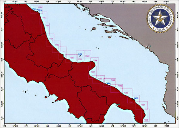 Kit carte nautiche da diporto P7 Mare Adriatico