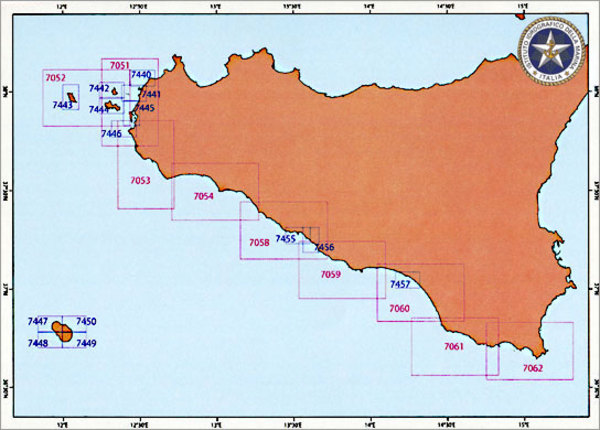 Kit carte nautiche da diporto P6b Sicilia costa meridionale