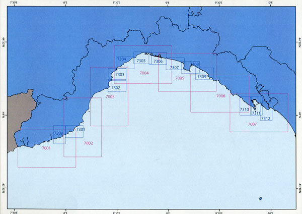 Kit carte nautiche da diporto P1 Liguria