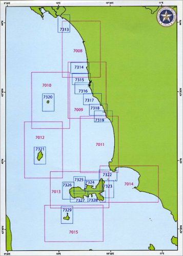Kit carte nautiche da diporto P2a Tirreno settentrionale