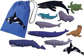 10 Creature del mare di pezza - piccole