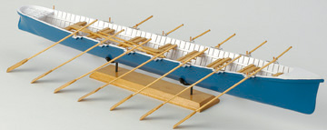 Trainera azzurra - barca da pesca a remi