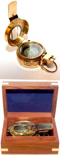 Bussola da rilevamento in ottone