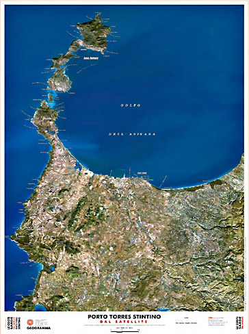 Porto Torres Stintino - carta dal satellite