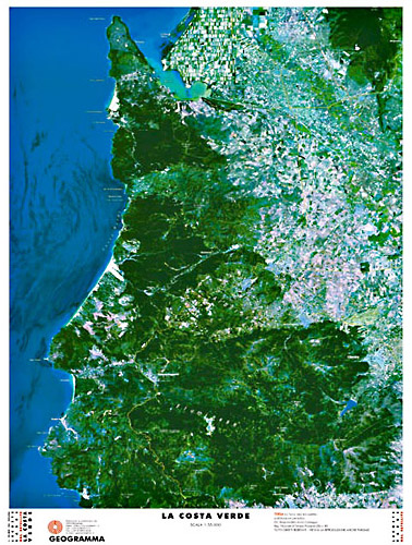 Costa Verde - carta dal satellite