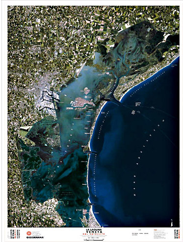 Laguna veneta - carta dal satellite