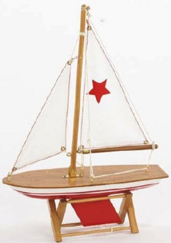 Barca a vela galleggiante stella rossa