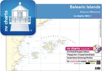 Chart kit Med-01 - Balearic islands with CD