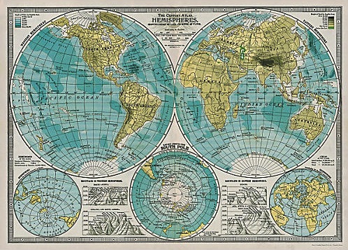 Century atlas hemispheres