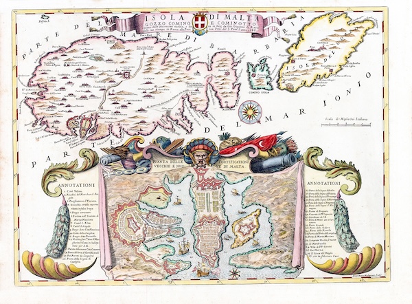Isola di Malta, Gozzo, Comino e Cominotto 1686