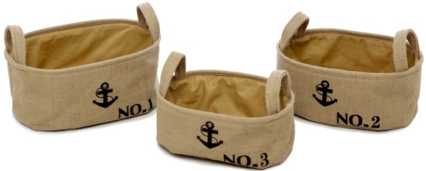 Cesta di juta con ancora n.1