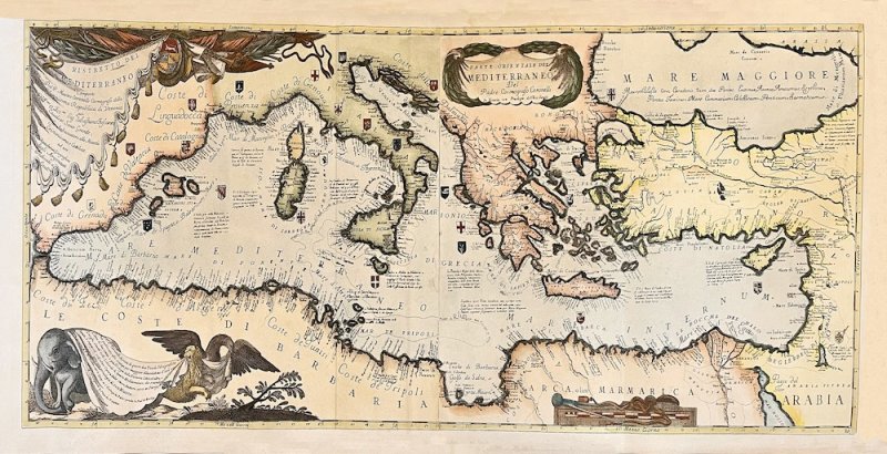 Mediterraneo parte orientale e ristretto 1688
