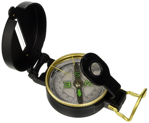 Bussola da orientamento in metallo nera
