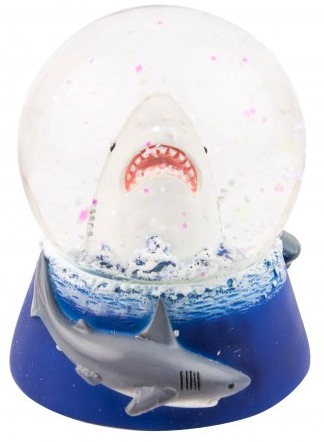 Shark head snow globe