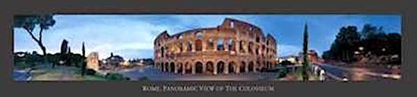 Rome panoramic view of the Colosseum