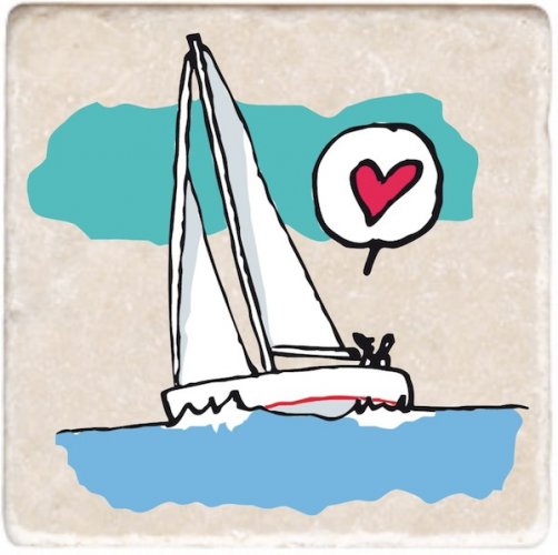 Sail love in marmo