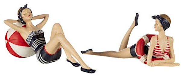 Ragazze bagnanti in ceramica