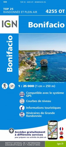 Bonifacio - carta turistica e stradale scala 1:25,000