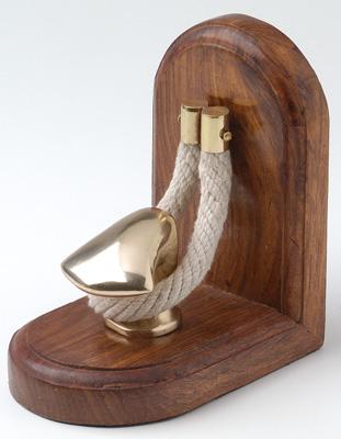 Fermalibri bitta in ottone e legno