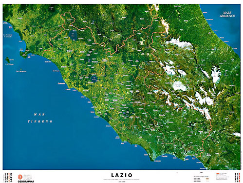 Lazio - carta dal satellite