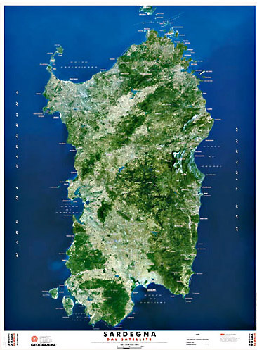 Sardegna - carta dal satellite