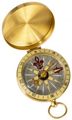 Bussola giglio in ottone
