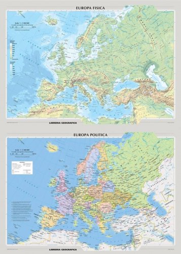 Europa - politica fisica con aste