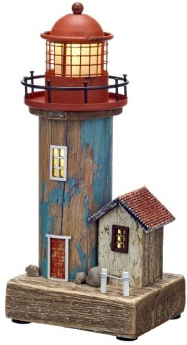 Faro in legno con led