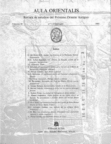 Aula Orientalis vol.III n.1-2 ano 1985