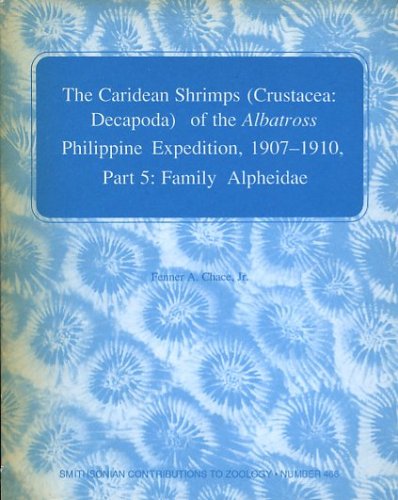 Caridean shrimps crustacea Decapoda of the Albatross Philippine expedition