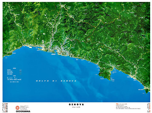 Genova - carta dal satellite