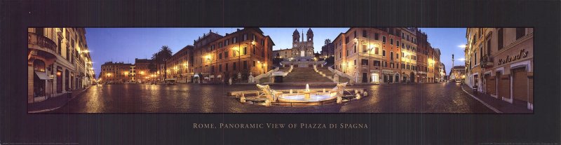 Rome panoramic view of Piazza di Spagna