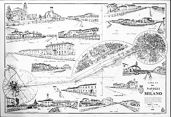 Navigli di Milano 2 - litografia