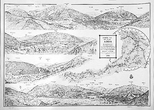 Adda 1 dalle sorgenti a Tirano - litografia