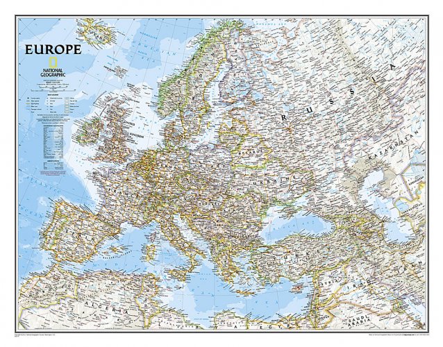 Europe - political laminated