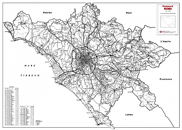 Provincia di Roma - con i limiti comunali
