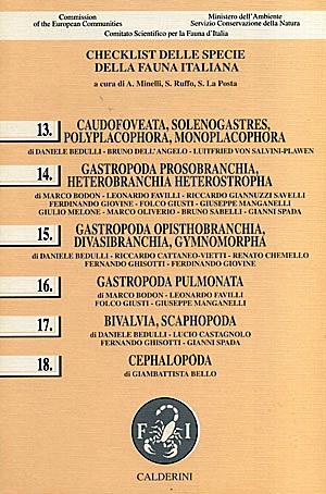 Checklist delle specie della fauna italiana vol.13-18