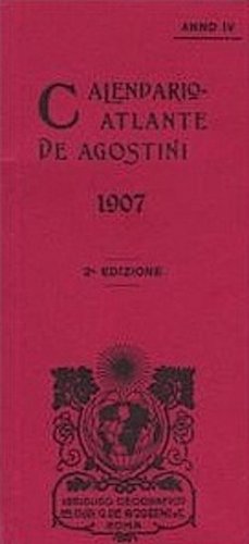 Calendario atlante De Agostini 1907