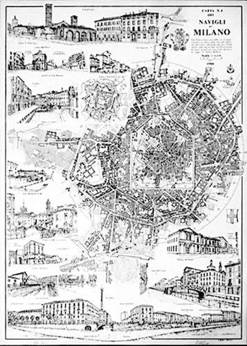 Navigli di Milano 4 - litografia