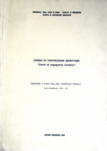 Corso di costruzioni marittime cenni di ingegneria costiera