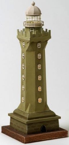 Faro verde in latta con luce