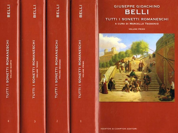 Giuseppe Gioachino Belli tutti i sonetti romaneschi 4 vol.